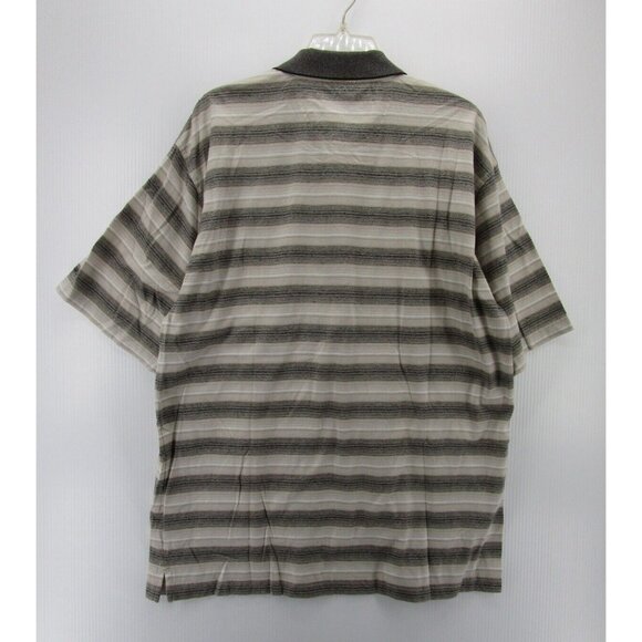 Greg Norman Polo Shirt Large TPC Boston Golf Club Striped Logo Cotton - Picture 7 of 11